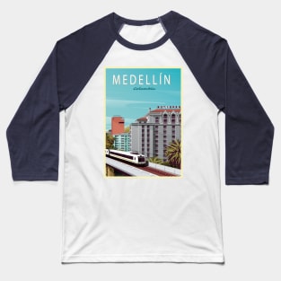 Medellin, Colombia - Vintage Travel Poster Baseball T-Shirt